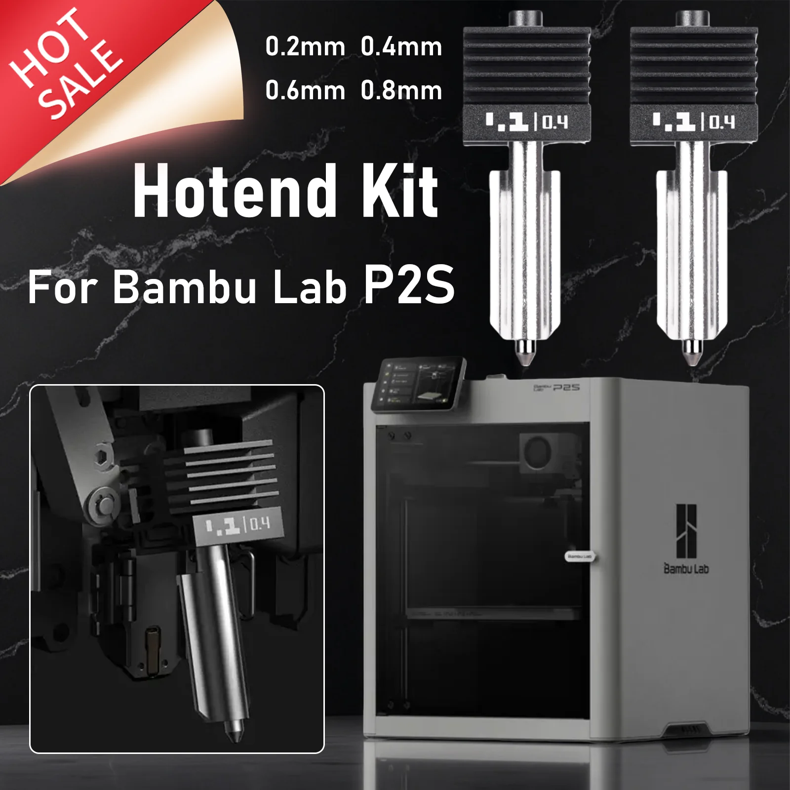 �y�Z�[�����zBambu Lab P2S �W���t���[�z�b�g�G���h�����x�N�C�b�N�������O���\�ȃm�Y�� Bambulab P2S 3D �v�����^�[�A�N�Z�T���[�p