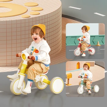 3 in 1 Toddler Bike for 1 to 4 Year Old Kids Toddler Tricycle Kids Trikes Tricycle Ideal for Boys Girls, Balance Training