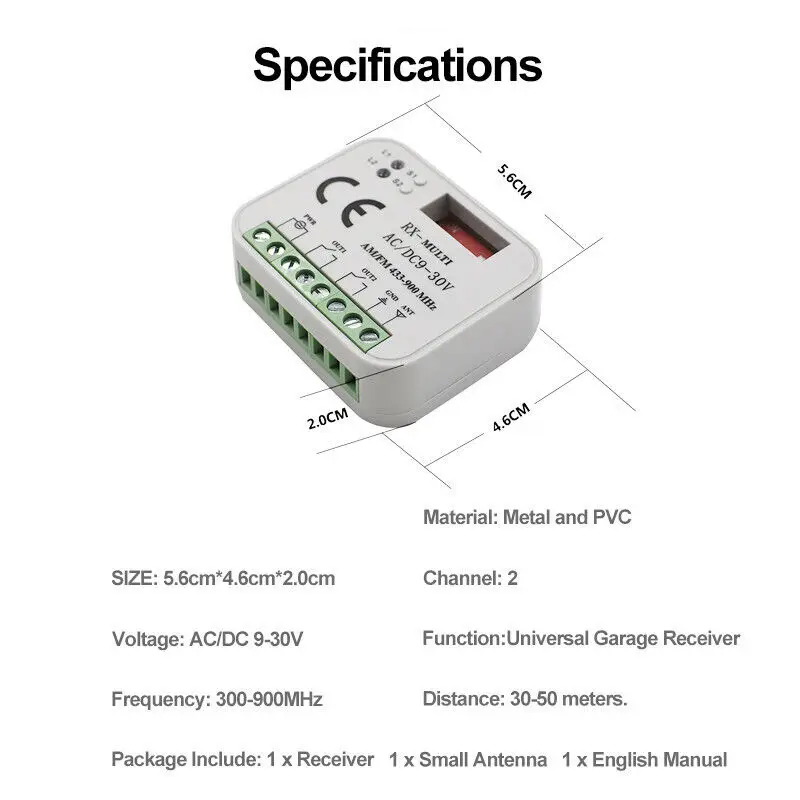 RX Multi Universal 2-Ch. Receiver. Compatible with ATA Remote Controls