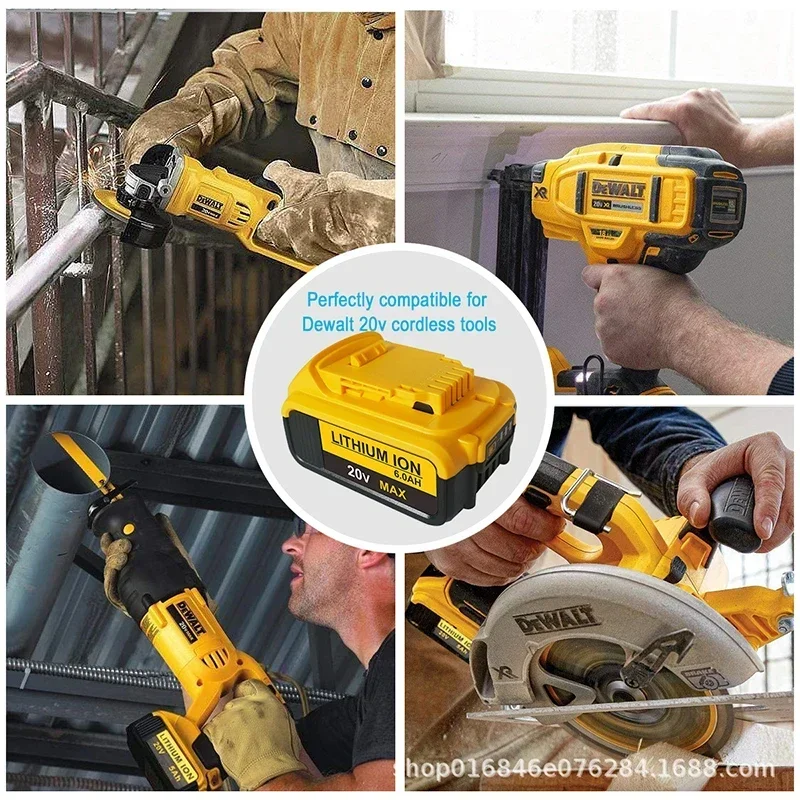 20V Battery Replacement DCB200 for DCB185 DCB203 DCB206 DCB181 DCB184 Rechargeable Lithium Battery 18V Power Tools