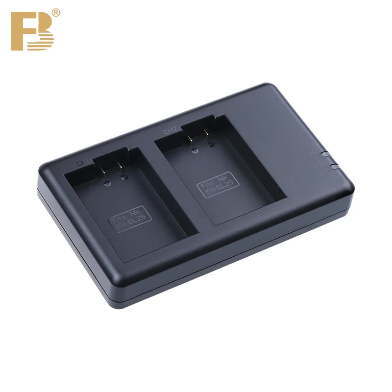 FB EN-EL25 Battery Dual Slot Charger for Nikon Z30 Z50 MH-32 ZFC Z 50 Z FC Camera with USB Type C Port Dual Channel Charger