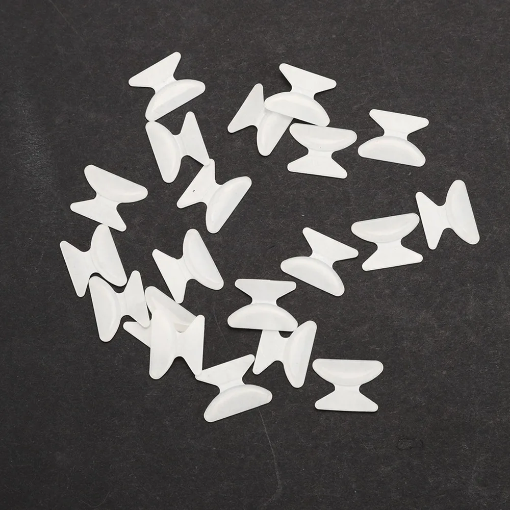 

20 пар мягких силиконовых подушечек для носа в форме бабочки, тонкие противоскользящие подушечки для носа 1,8 мм, солнцезащитные очки, подушечки для носа, повседневная одежда