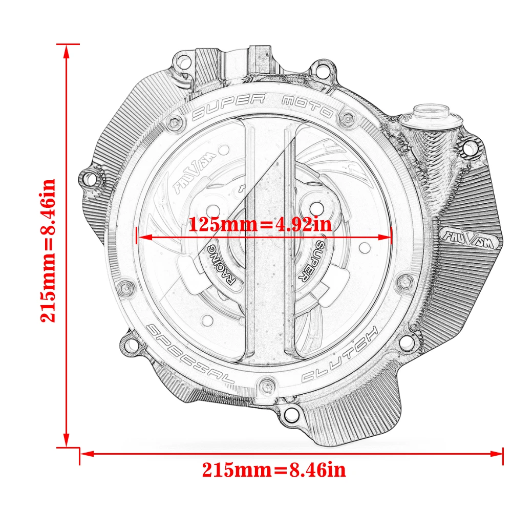 Clear Clutch Cover For KTM 790 Duke Adventure 2019 - 2022 / Clear Clutch Cover For KTM 890 Duke ADV R 2020 2021