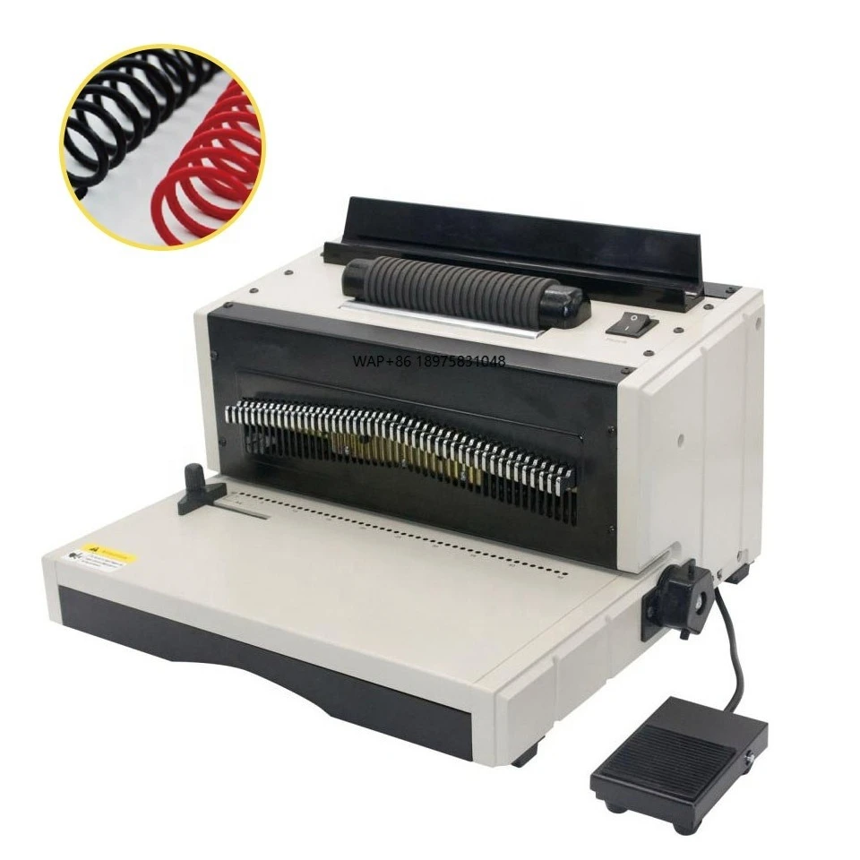 

QK-8706 Hot Sale Automatic Single Spiral Binding Machine Office Works Coil Binding Machine for Books