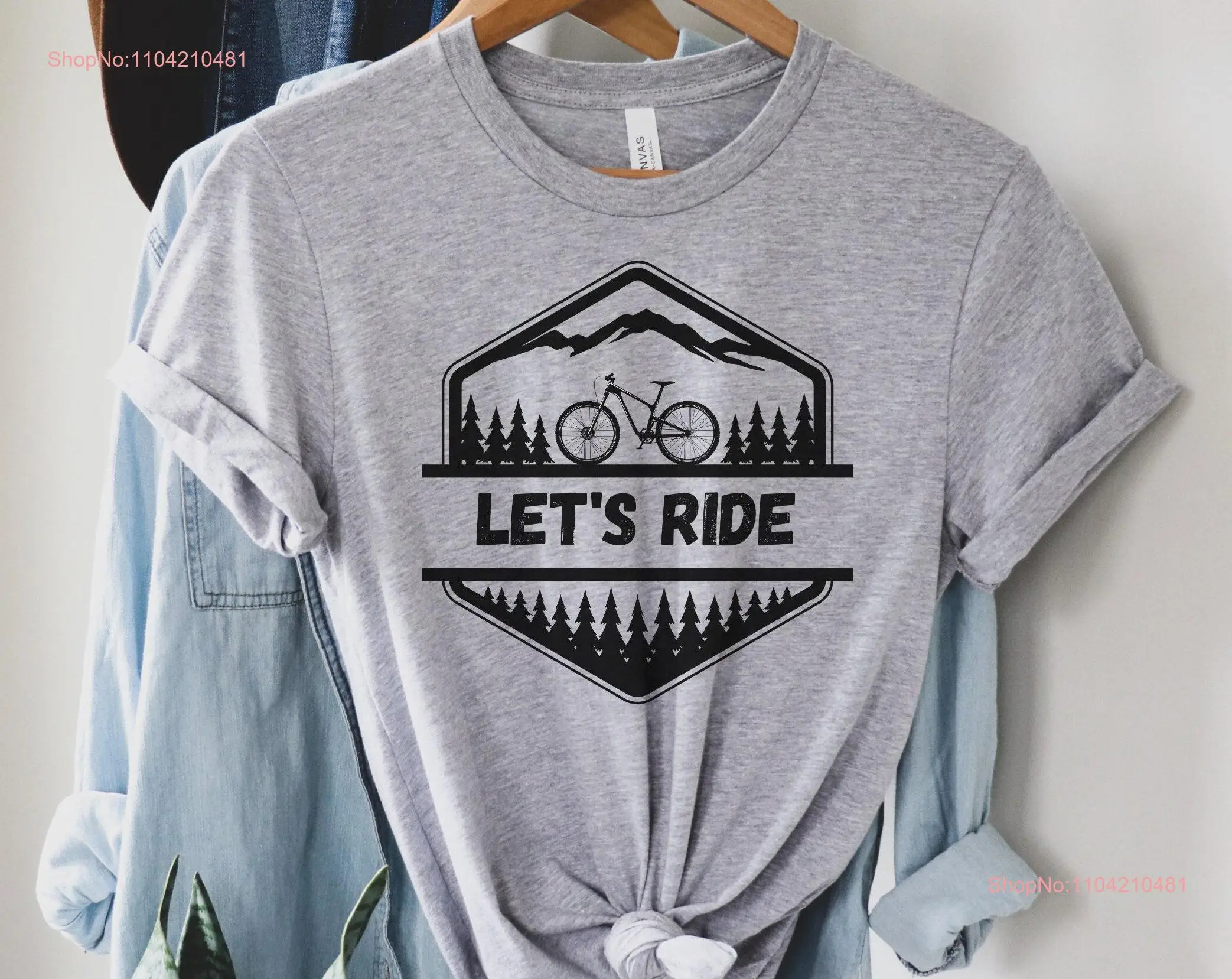 Bicycle Bike lover T Shirt Cycling biking Clothing Mountain let's ride long or short sleeves