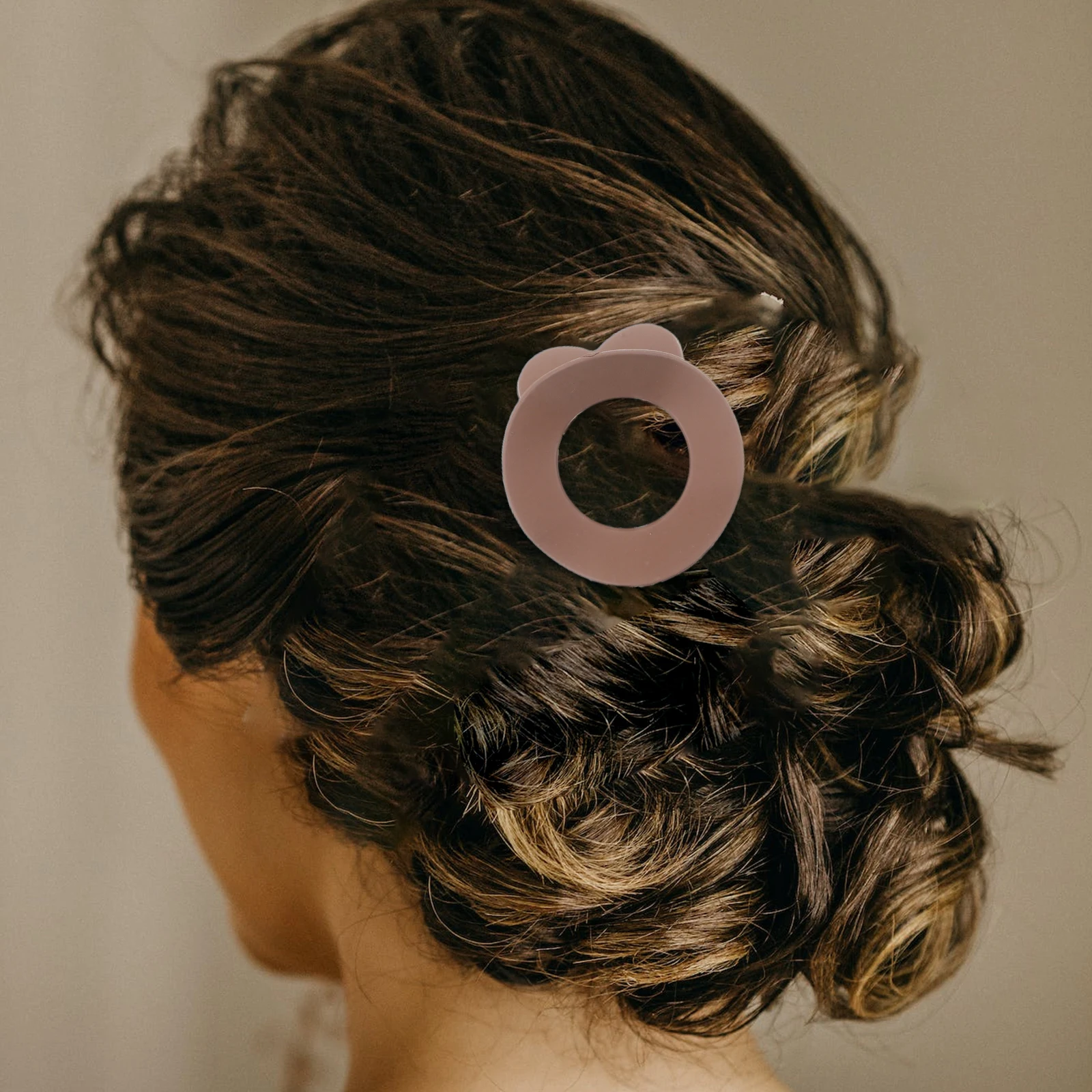 

3Pcs Hair Clips Elegant French Flat Matte No Slip Hair Claw Large Round Barrettes Strong Hold Styling Accessories for Women