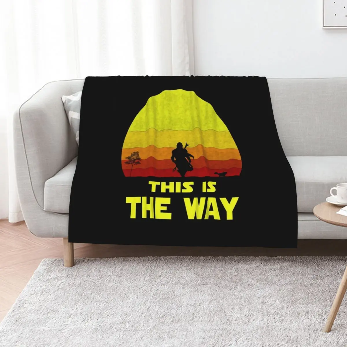 mando retro Throw Blanket For Sofa Thin Winter beds Heavy Personalized Gift Flannel Fabric Hairys Blankets