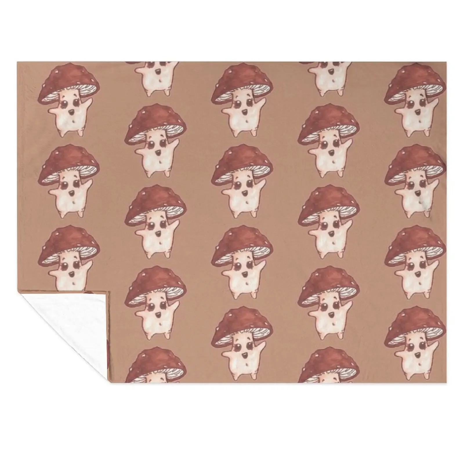 

Mushroom Friend Throw Blanket Luxury Brand Thermal Nap Thin Blankets