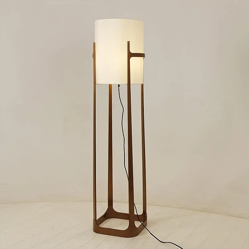 Antique Brass Metal Floor Lamp Vertical Wrought Iron Decoration Home Restaurant 85 Ra Color Rendering Index