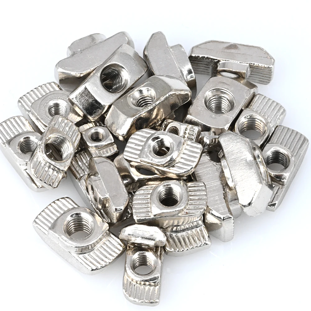 Écrou en T coulissant, marteau, connecteur de fixation d'écrou à goutte 2020 3030 4040 4545, profil d'extrusion d'aluminium M3 M4 M5 M6 M8, écrous à fente