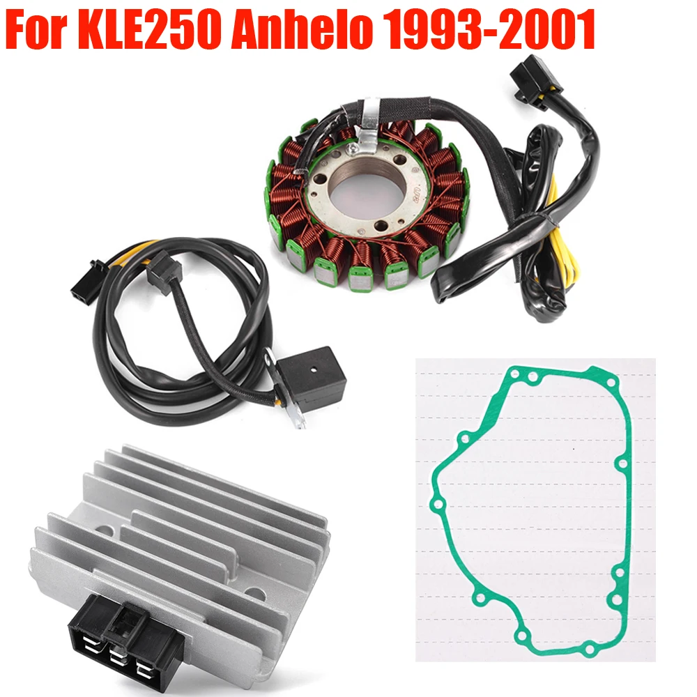 Rectificador regulador KLE250 + junta protectora de estator + bobina de estator para Kawasaki KLE 250 Anhelo 1993 - 2001
