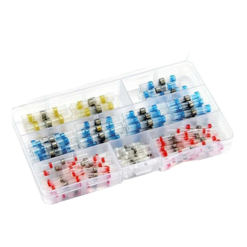 100pcs Heat Shrink Butt Terminal with Stress Relief and Pull Out Resistance for Marine Grade Wire Termination Needs