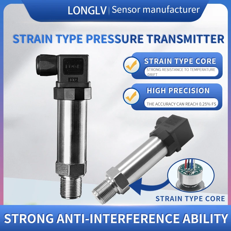 LONGLV PTL503 strain gauge pressure transmitter constant pressure water supply pressure sensor