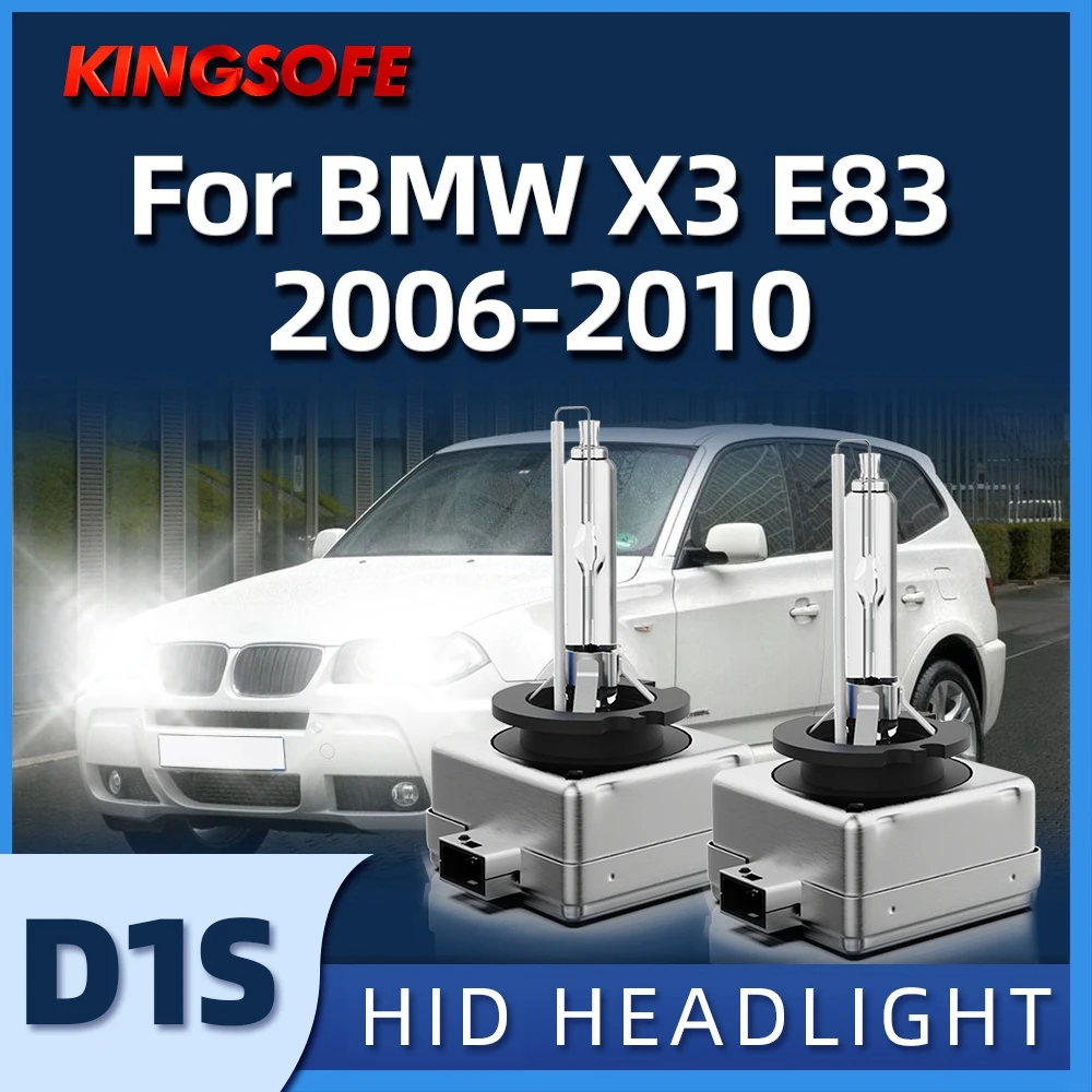 

KINGSOFE 2PCS 12V 35W HID Xenon Lamp D1S Car Headlight 6000K Single Beam Auto Light Fit For BMW X3 E83 2006 2007 2008 2009 2010