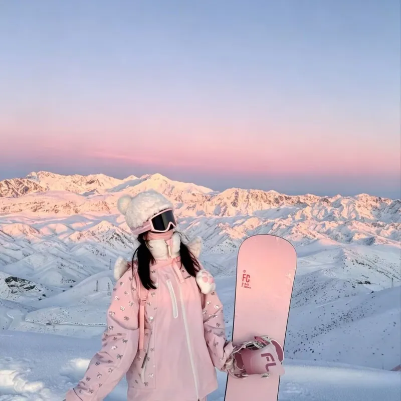 New Ski Snowboard Outerwear Set Thickened Warm Anti‑Snow‑Leak Windproof Waterproof Outdoor Winter Sportswear