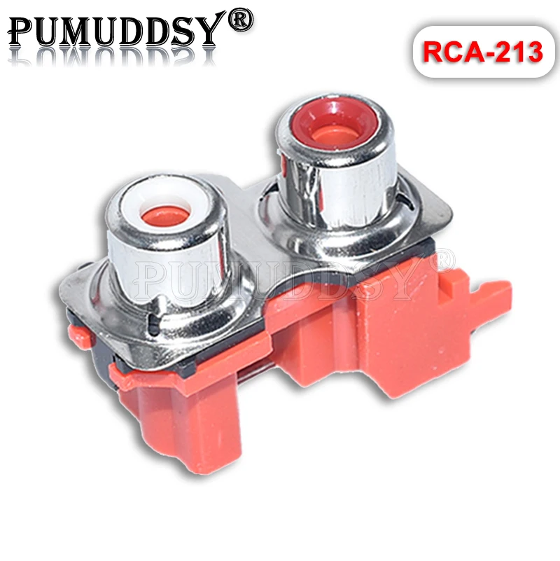 2PCS PCB Mount Stereo Audio Video Jack RCA-213 RCA-413 RCA-613 Lotus Seat 2 4 6 Bit/hole AV-8.4-13 Shielded Audio Ports