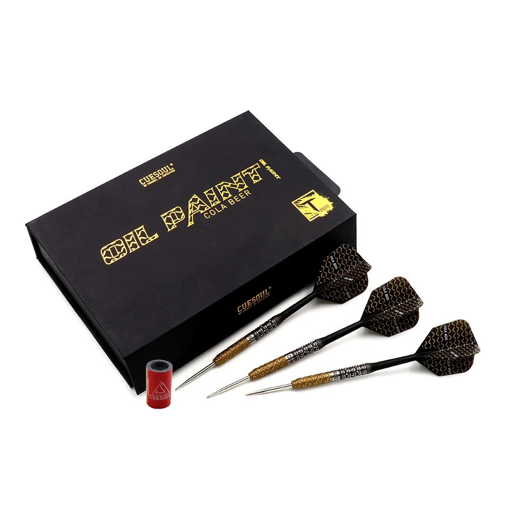 

CUESOUL COLA Beer 21g Steel Tip 90% Tungsten Dart Set with Oil Paint Finished and Unifying ROST Flights