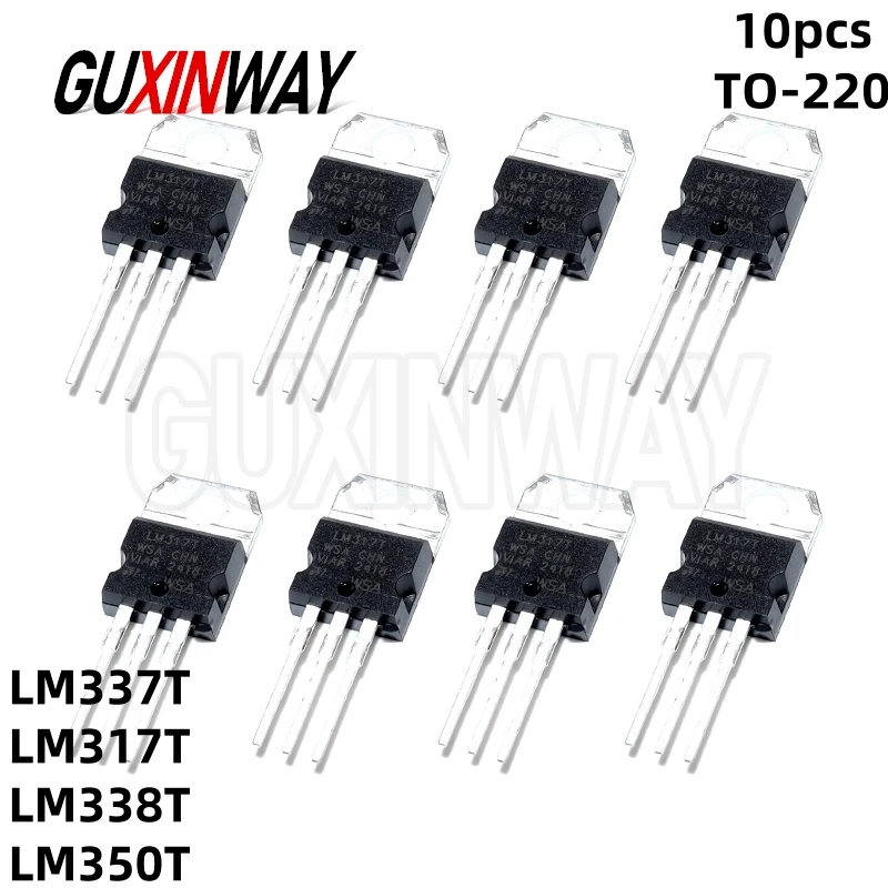 10 Uds regulador de voltaje IC LM317T TO-220 LM337T LM317T LM338T LM350T nuevo