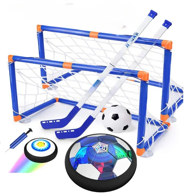 

For 2 in 1 new air hover hockey and rechargeable soccer set family indoor sport toys