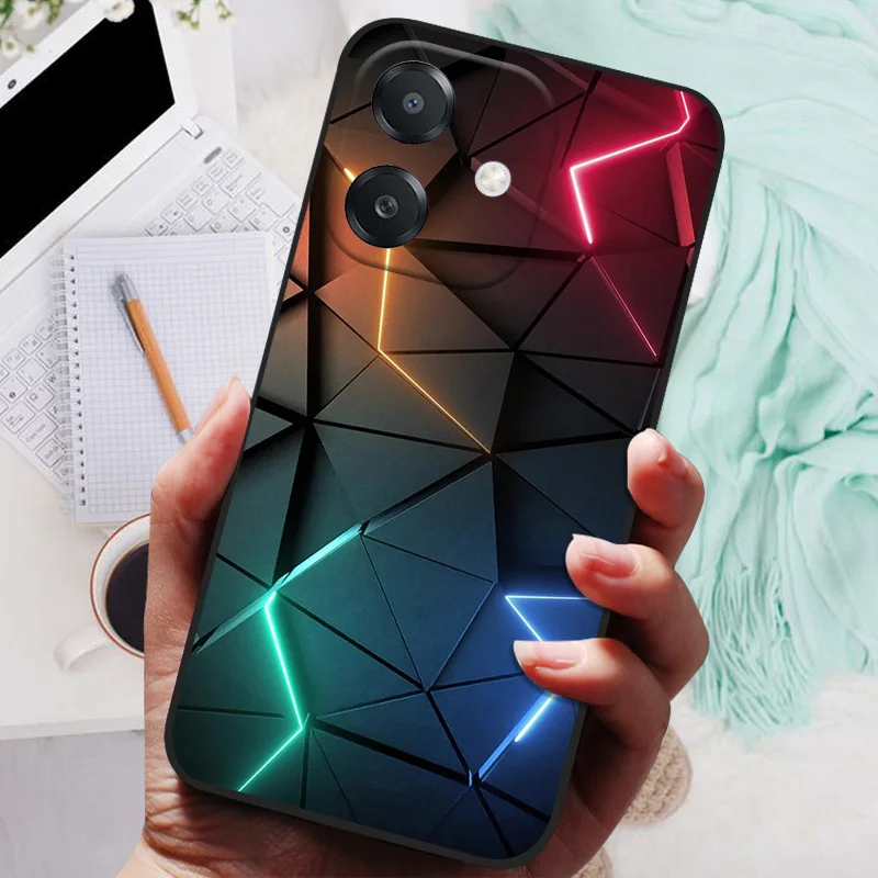 For OPPO A60 5G Case Black Cover Lion Wolf Silicone Soft Back Cases For Oppo A3 A3X 4G Phone Case OPPOA3 A 60 Protective Shell