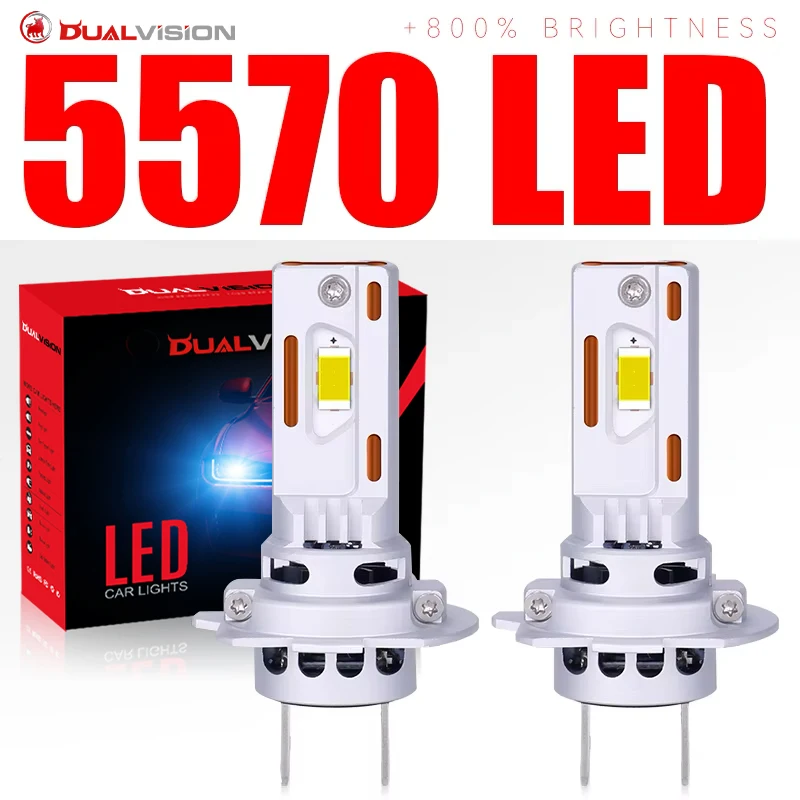 

Dualvision 2X Turbo H7 LED Canbus No Error Car Headlight Bulb Turbo Fan 5570 CSP Chip High Power H7 LED Auto Headlamp Mini Diode