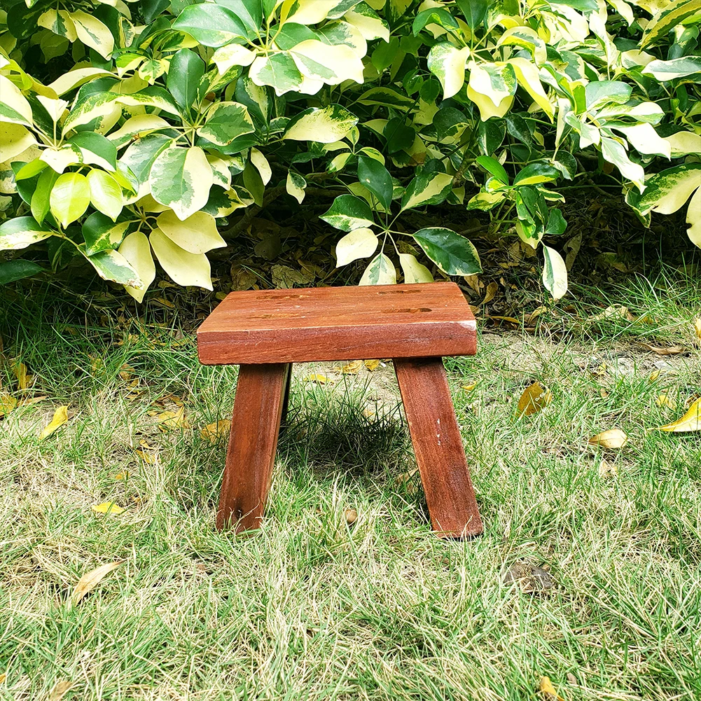 

Wooden Stool Baby Kids Stable With 4 Legs Home Decor Living Room Step Ladder Solid Furniture Gift Bathroom Hallway Bedroom