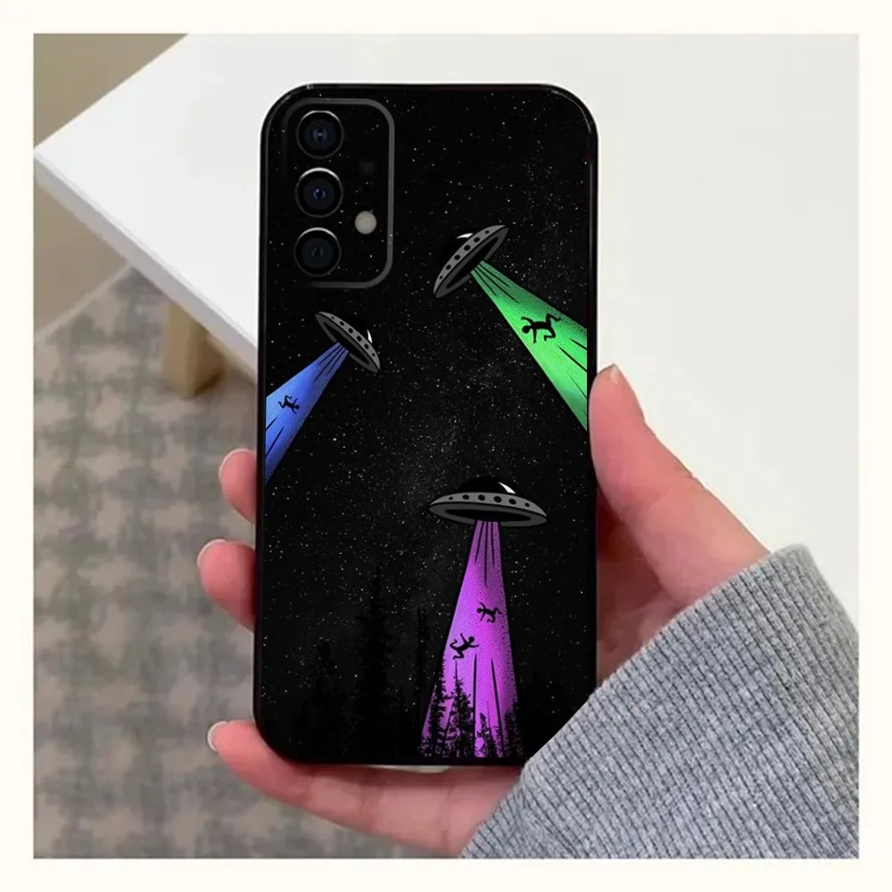 Alien organisms UFO Phone Case For Samsung Galaxy A13,A21s,A22,A31,A32,A52,A53,A71,A80,A91 Soft Black Cover