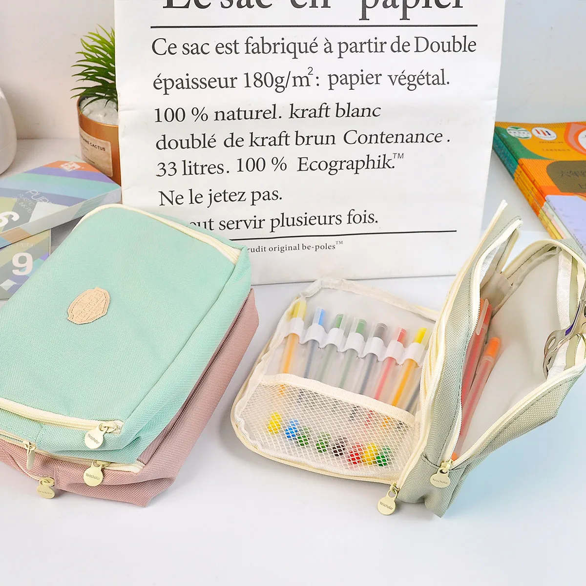 New Portable Pencil Case New Pencil Bag Large Capacity Pencil Case Stationery Kawaii Pencil Case Back To School Season image 4