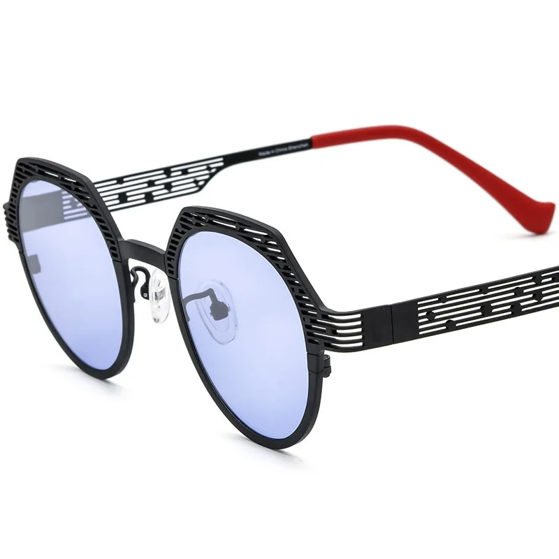 

Retro pure titanium polygonal glasses frame UV400 driving anti-ultraviolet polarized sunglasses