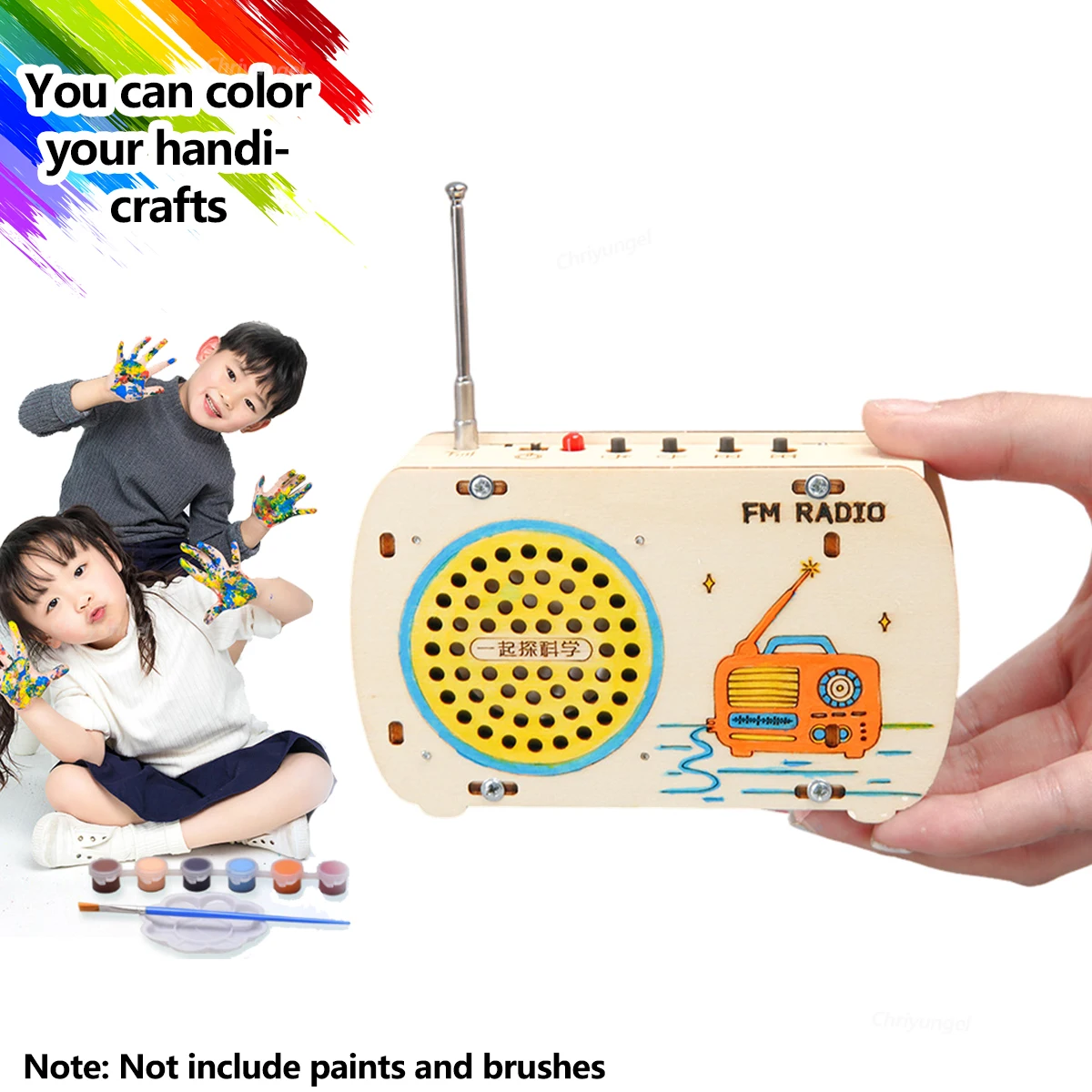 DIY Wooden Radio Kit Retro FM Educational STEM Building Toy Science Experiment Kit 3D Puzzle Craft Birthday Gift for Kids Teens view 6