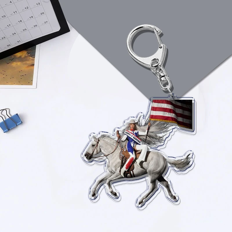 COWBOY CARTER Key Chain Keychains Ring for Accessories Bag Songs Ablum Pendant Keyring Jewelry Fans Gifts