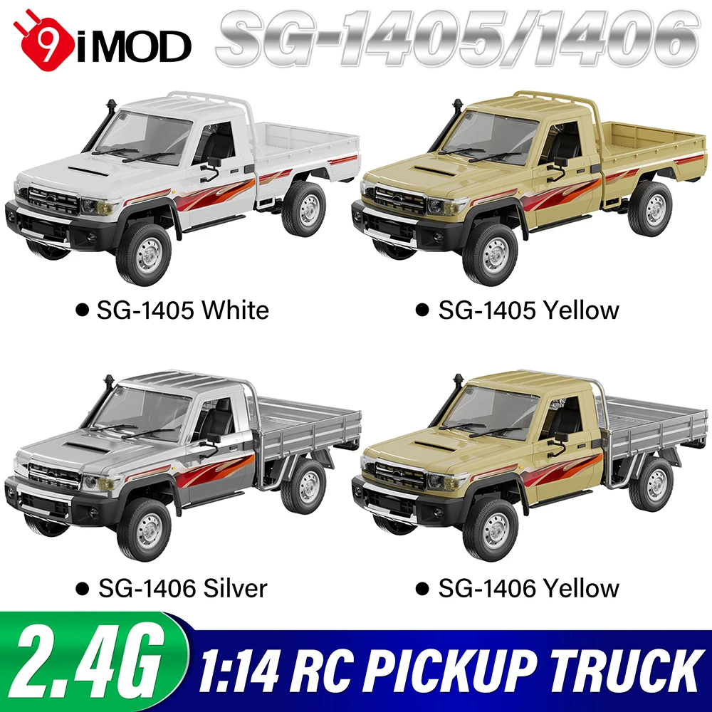 9IMOD 1/14 RC Pickup Truck 50M Rear Straight Axle Drive RC Model Car Adult Kids Toys