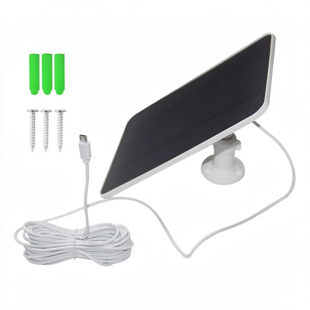 Solar Panel Charger For Wireless Security Camera Outdoor Surveillance Power Source Charging Board Unit