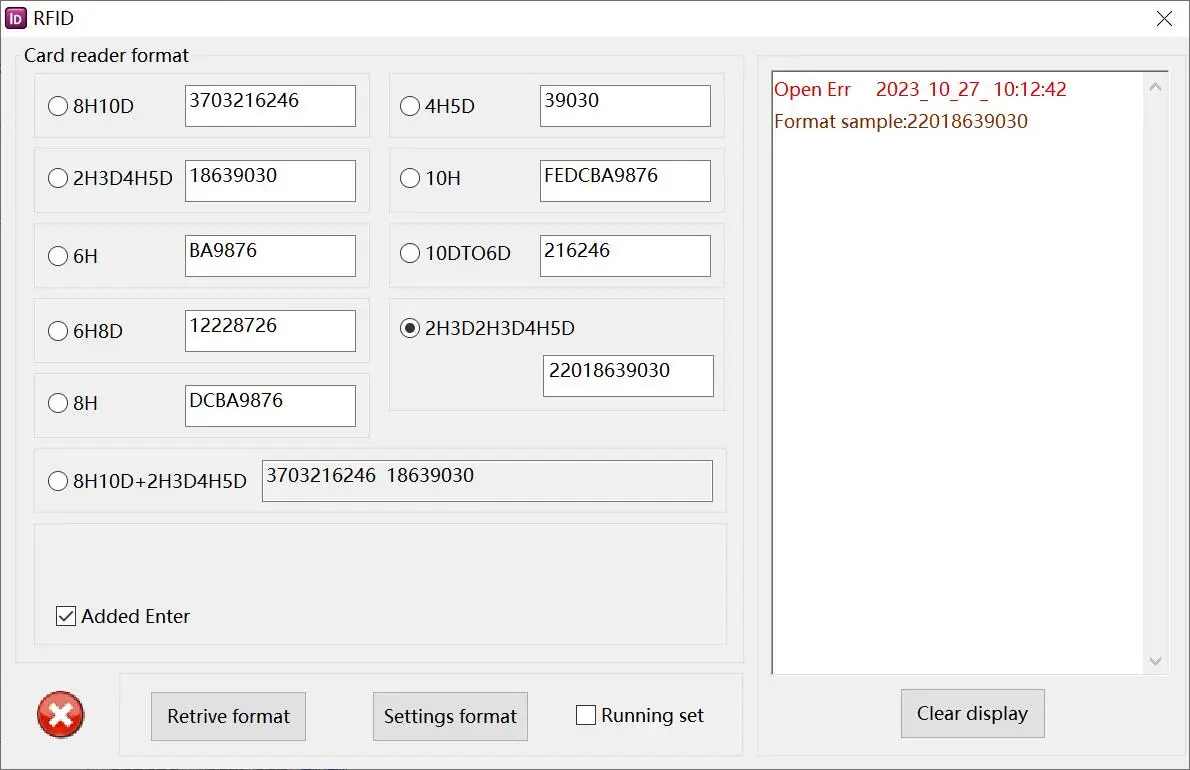 125khz  RFID Proximity Smart Card Reader Can set RFID Card Keychains Keytag 8H10D 2H3D4H5D Format ID Token for Access Control