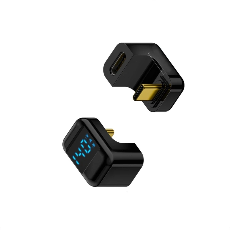 Q1W2 Flexibilidade 180 Graus Tipo C Adaptador Digital Power Display para Uso Pesado
