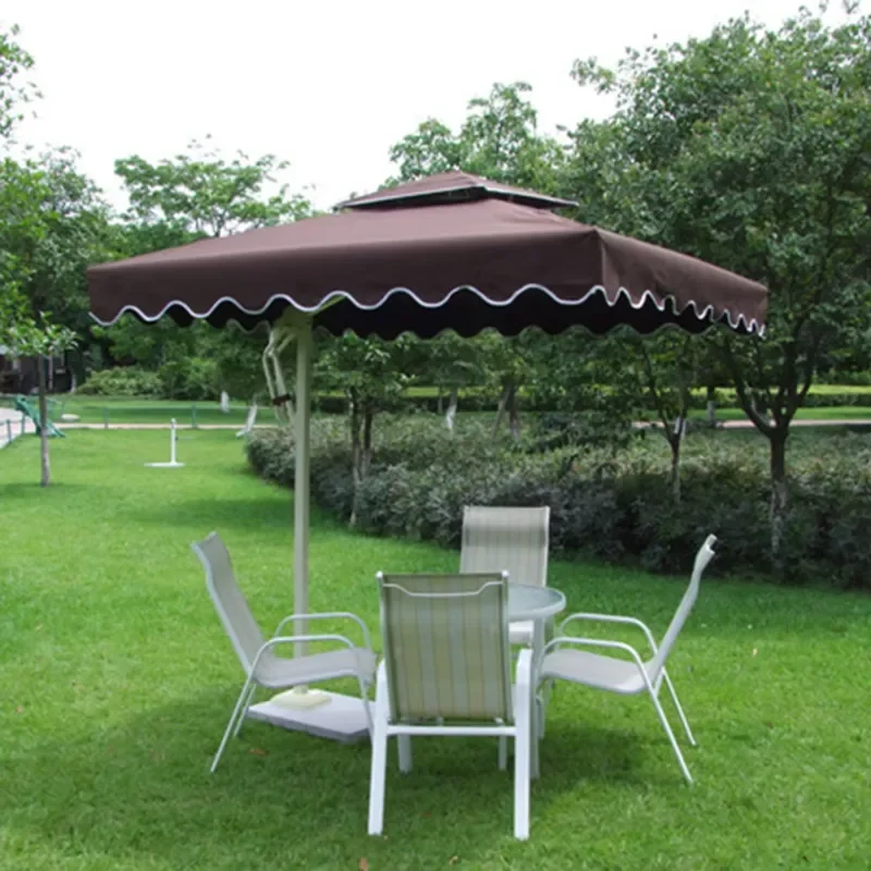 Outdoor aluminum alloy side column cantilevered terrace umbrella 2.1m * 2.1m poolside leisure beach seaside resort reinforced