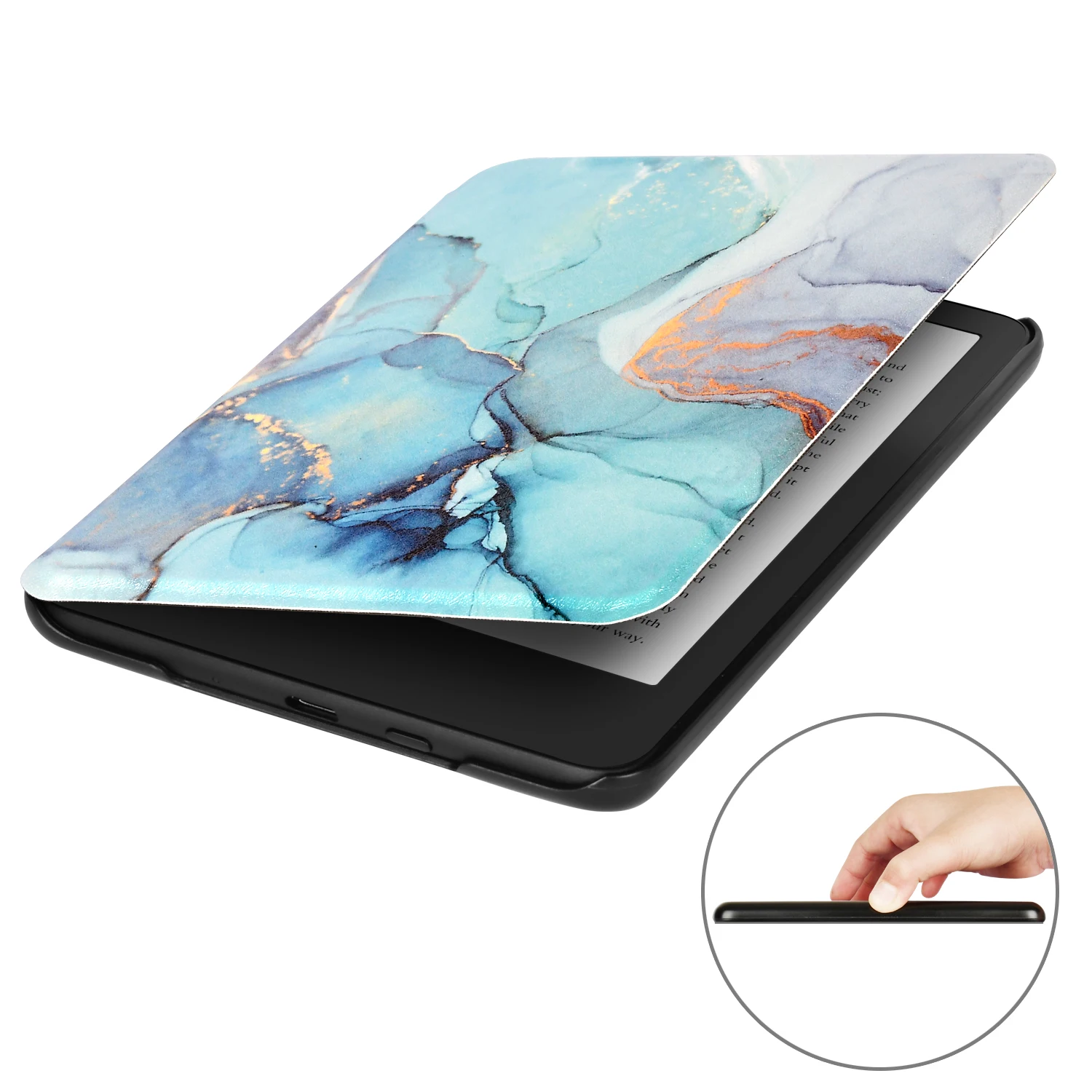 Smart Case for New Kindle 11th RS23CV Premium PU Leather Painted Hard Cover for Kindle 11th C2V2L3 Magnetic Protective Slimshell