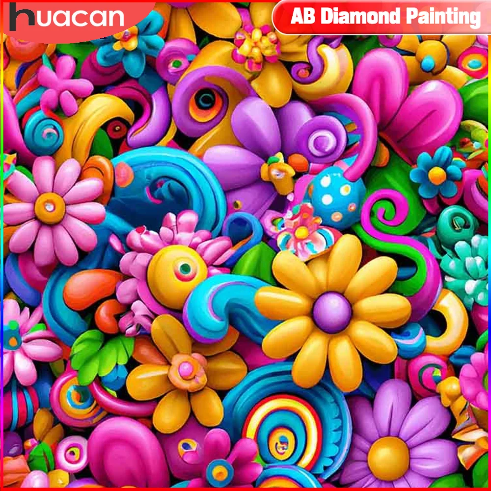 

HUACAN алмазная вышивка фантазии цветок полный квадрат/круглый мозаика красочные 5D DIY картины для интерьера