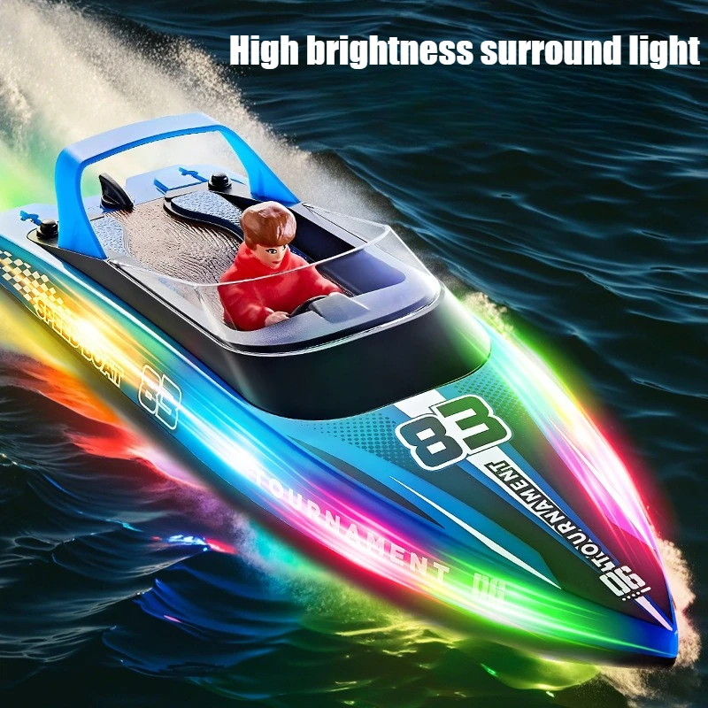 High Speed RC Ship Dual Motor Continuously Variable Transmission Children Electric Toy Water Racing Remote Contol Speedboat Boat