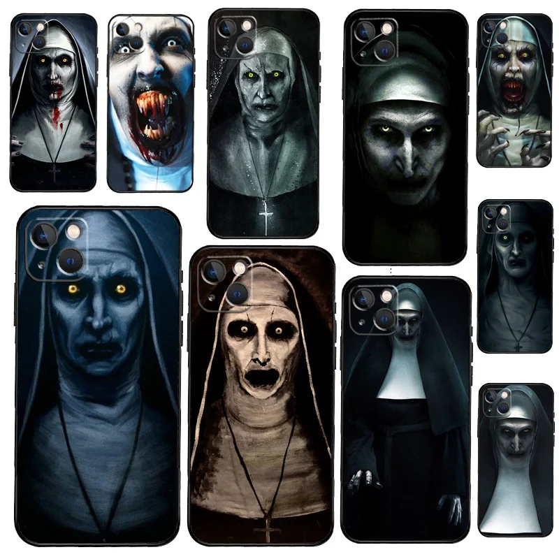 The Nun Valak Horror Phone Case For iPhone 13 12 Mini 11 14 15 Pro Max SE 2020 7 8 Plus X XS Max XR Cover Shell