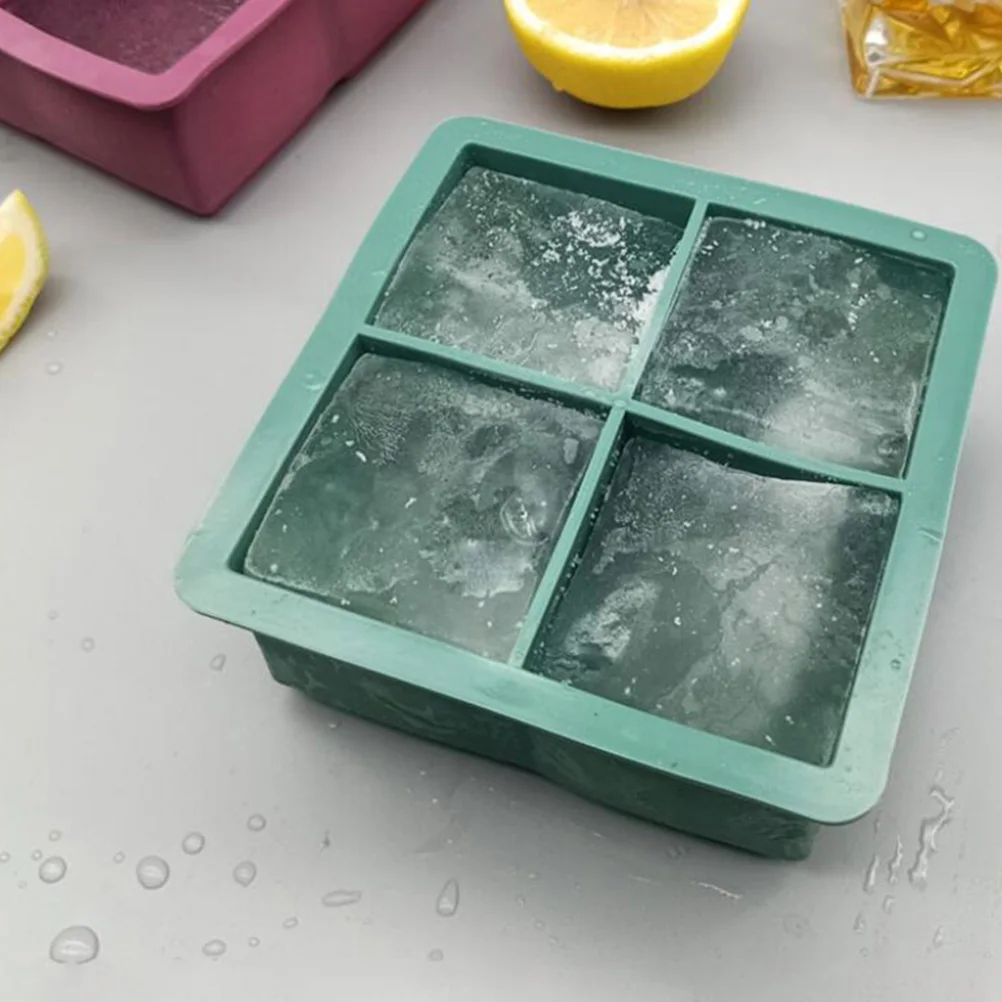 

2pcs Cube Trays With Lid Silicone Molds Household Diy Ice Maker Easy Demould Reusable Ice Tray For Home Kitchen Bar Tools