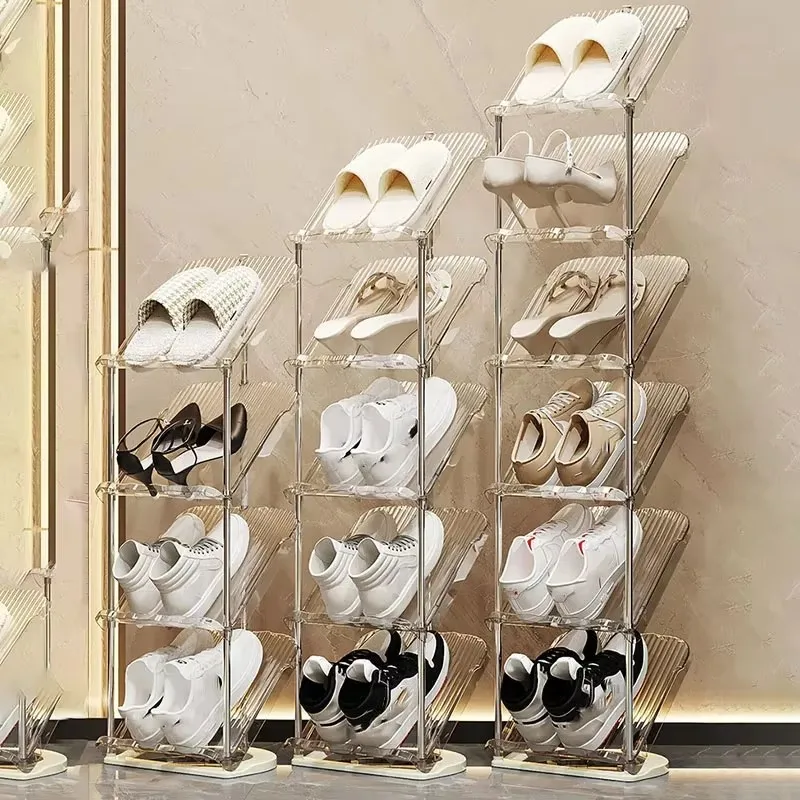 Schuhschrank, mehrschichtig, transparent, Schuhregal, Zeitschriftenständer, Heimaufbewahrung,