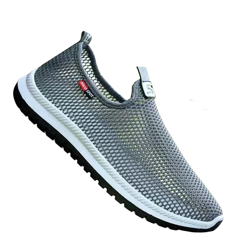 Sapatos de malha casuais leves masculinos verão novo respirável sola macia anti deslizamento sapatos esportivos ao ar livre tênis masculinos
