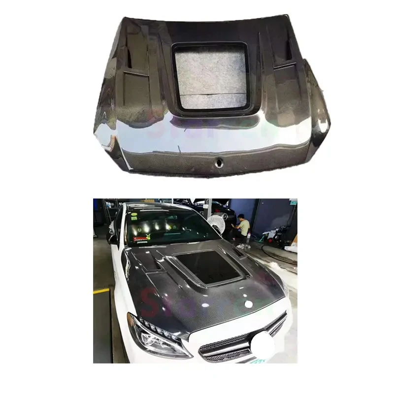 

Chinese Factory 2014-2022 204 C63 AMG Carbon Fiber Hood Transparent For Mercedes Benz W204 C63 AMG