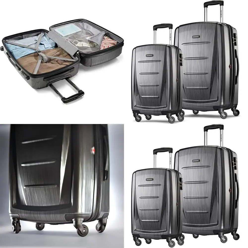 

Expandable Hardside Spinner Luggage Set, Charcoal, 2-Piece (20/28)