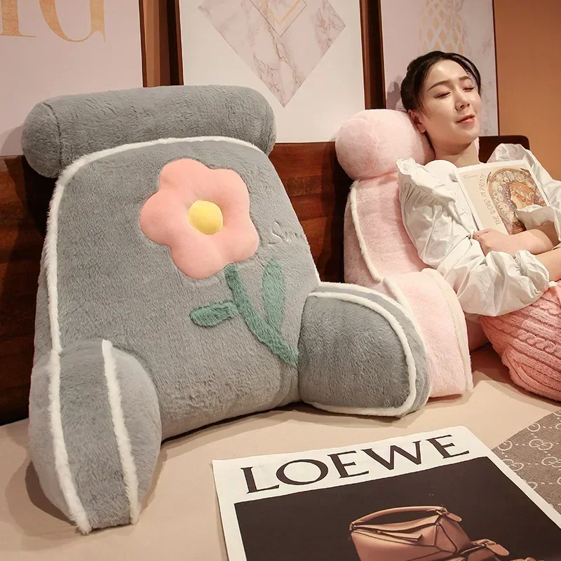 Bedhead Plush Cushion Printed PP Cotton Filled Backrest Office Lunch Break Chair Protect The Waist Seat Cushion Sofa Pillow