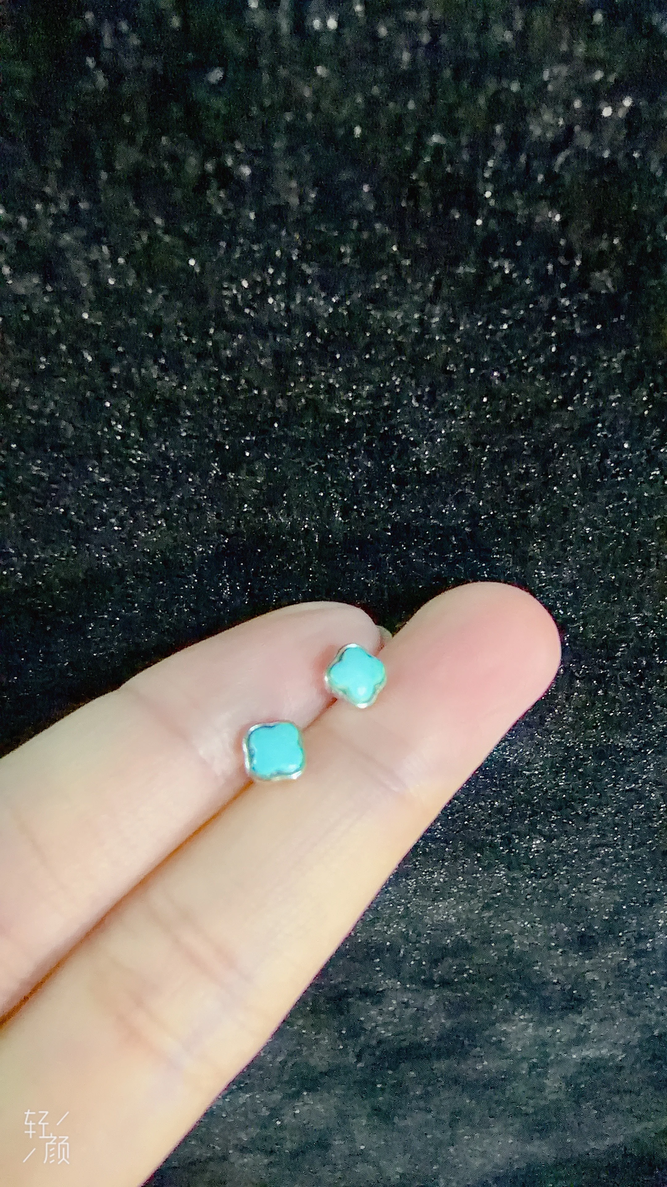 Delicate 925 Sterling Silver Natural Turquoise Petal Bezel Stud Earrings Tiny Minimal Daily Ear Hoop Basic Anti Allergy Jewelry
