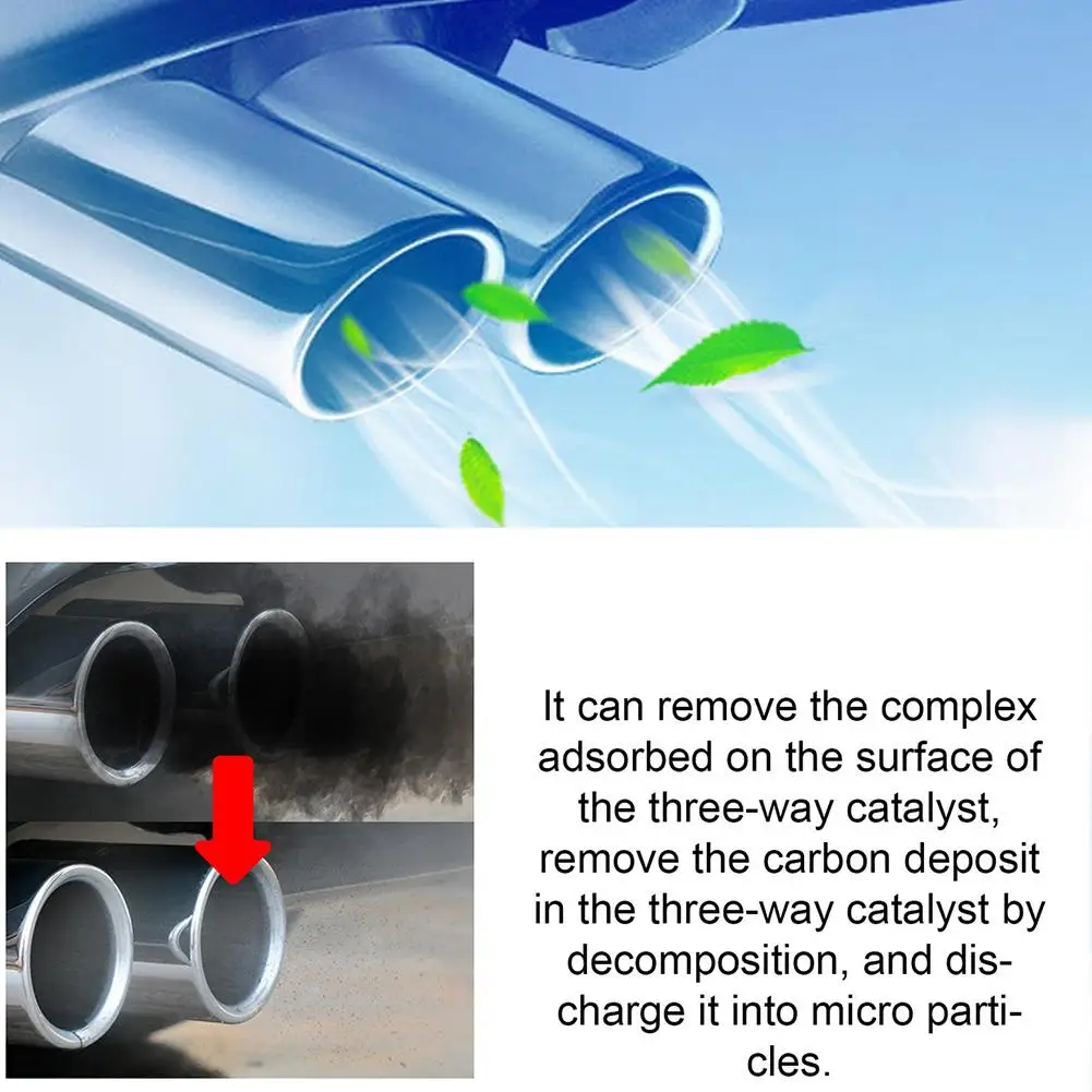 Limpadores do conversor catalítico do motor do carro, limpador do automóvel, fácil de limpar, aceleradores do motor, CSV, 3 PCes, 120ml