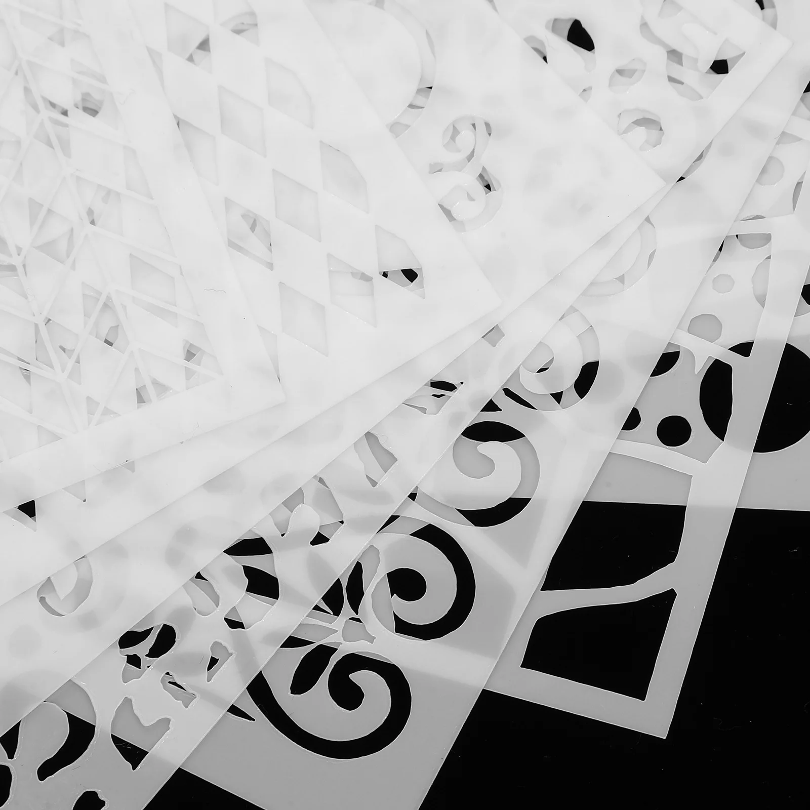 

9Pcs Geometric Drawing Stencils Reusable Art Templates for Painting Crafts Scrapbooking Pattern Drawing Tool for Creativity