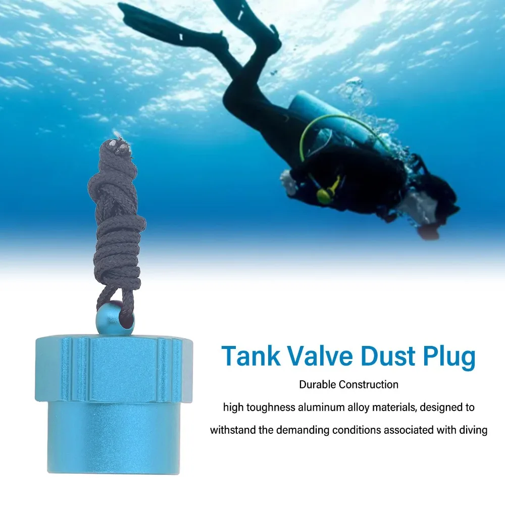 Durable Aluminum Alloy Din Diving Dust Cap Universal Threaded 1st Stage Valve Protector Cap Dust Protective Cover Scuba Diving